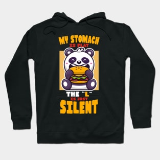 Flat Stomach Cute Panda Burger Hoodie